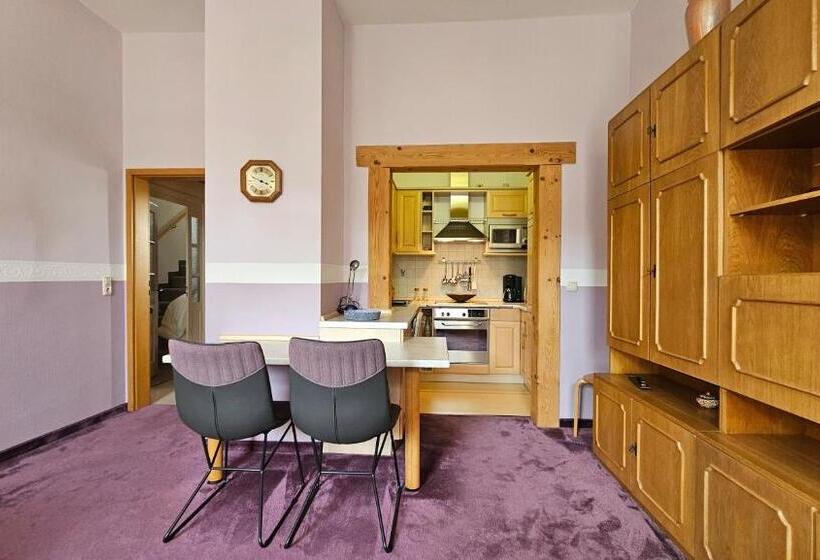 バルコニー付き１ベッドルームアパートメント, Pension Weiße Rose, Parkplatz, Frühstück, Wlan, Zentral