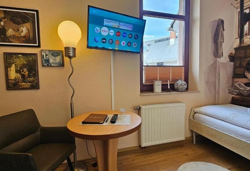 スタンダードシングルルーム, Pension Weiße Rose, Parkplatz, Frühstück, Wlan, Zentral