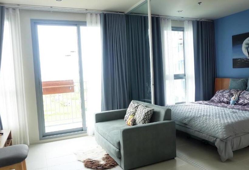프리미엄 아파트 1 베드룸 바다 뷰, Blue Condo Thew Talay Seaview By Bigbike