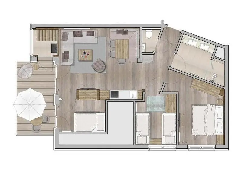 ３ベッドルームアパートメント, Private Homes Alpin Spa Apartments