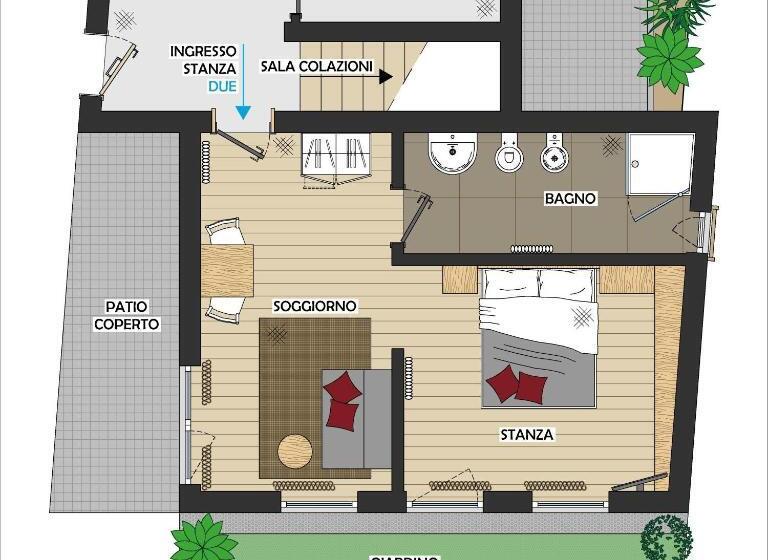 סוויטה משפחתית, B&b Lupo