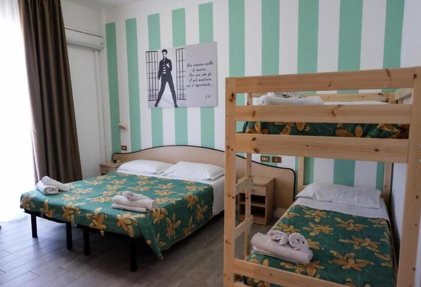 اتاق استاندارد چهارنفره با بالکن, Beach Hotel Clerice