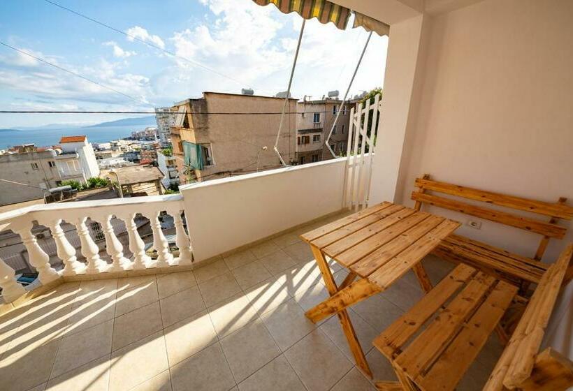 اتاق استاندارد با چشم‌انداز دریا, Ideal Aparthotel Saranda
