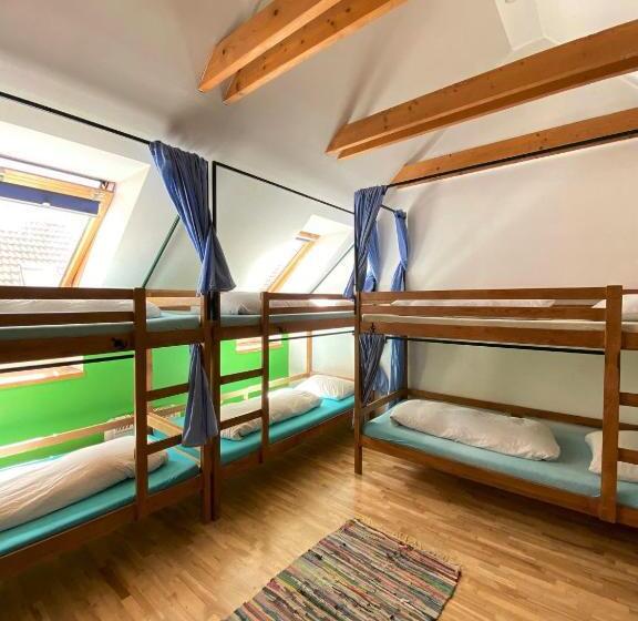 Bed in Shared Room with Shared Bathroom, Jimmy Jumps House