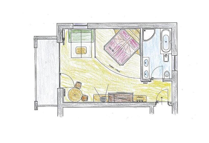 غرفة قياسية مزوَّدة بشُرفة, Naturhotel Gruberhof