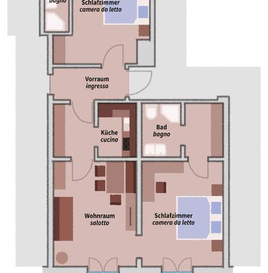 شقة غرفتين, Garni Appartement Gartenheim