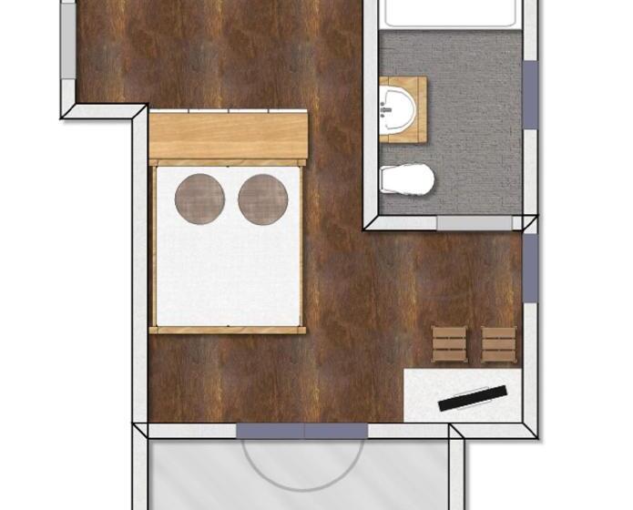 اتاق استاندارد یک تخته با بالکن, Piz Buin