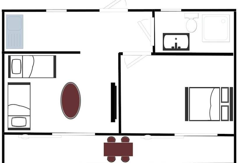 带1个卧室的公寓, Mathraki Resort