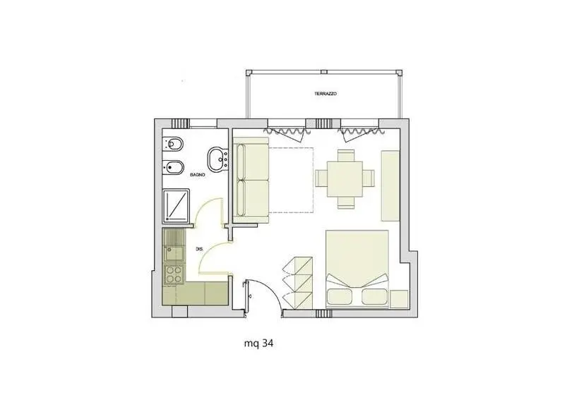 חדר סטודיו סטנדרד, Alma Di Alghero Apartments