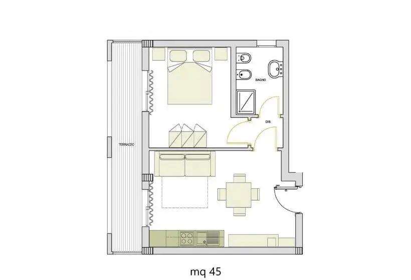 דירת חדר, Alma Di Alghero Apartments