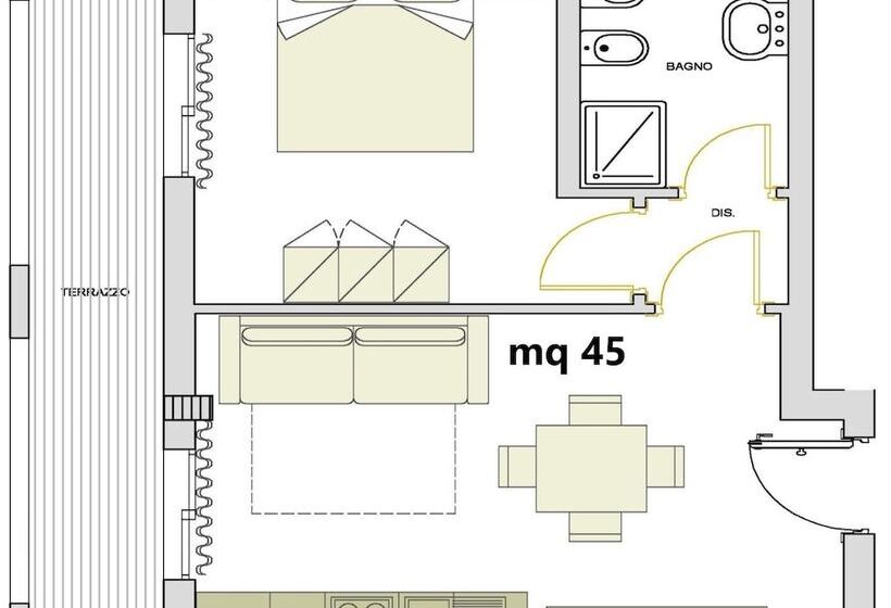 침실 1개 아파트, Alma Di Alghero Apartments