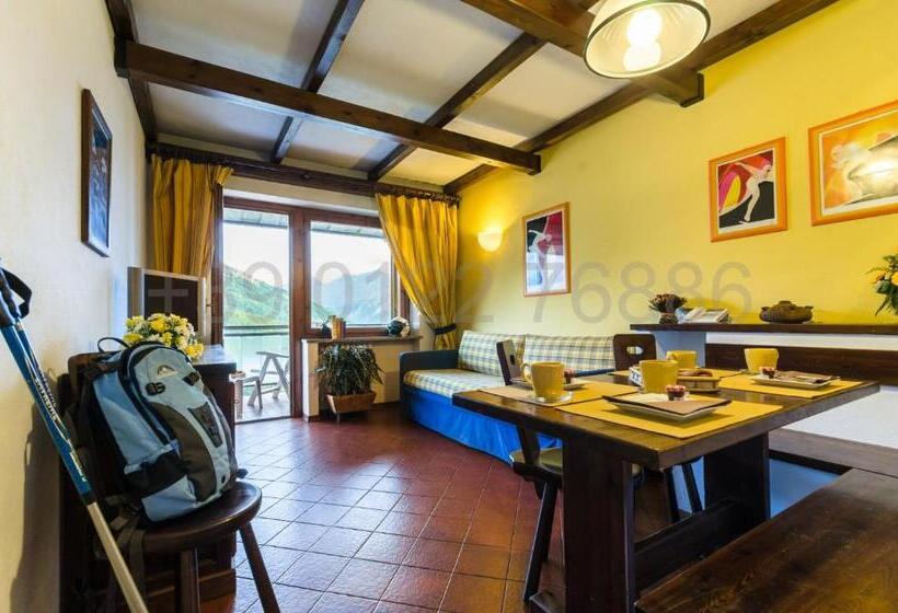 景色の見える一ベッドルームアパートメント, Resort Palace Sestriere 1 E 2