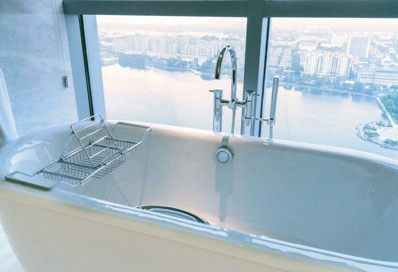 キングサイズベッドのエクゼクティブルーム, Wyndham Grand Suzhou Fenhu