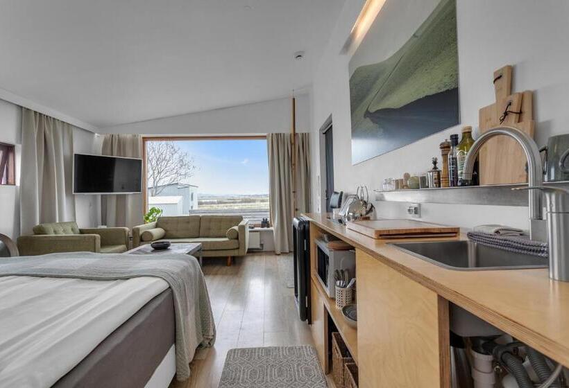 استودیوی استاندارد با چشم‌انداز دریا, Eyvindarholt Guesthouse