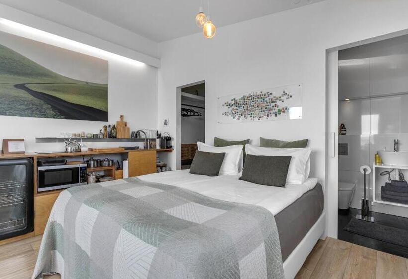 استودیوی استاندارد با چشم‌انداز دریا, Eyvindarholt Guesthouse