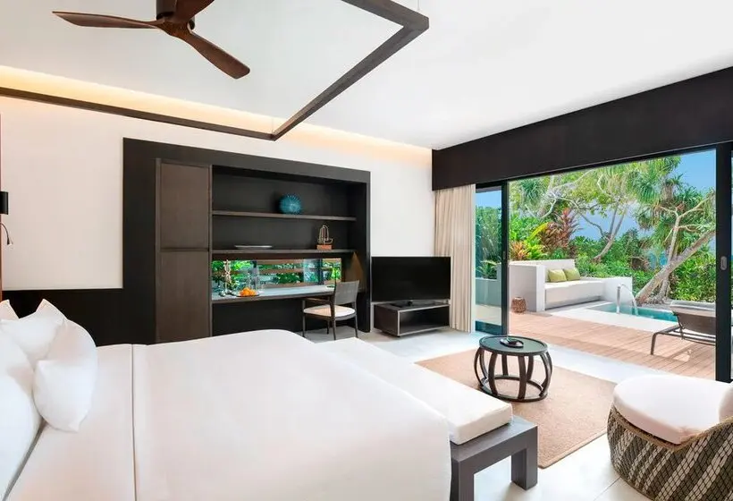 デラックスビラの１ベッドルーム, The Westin Maldives Miriandhoo Resort