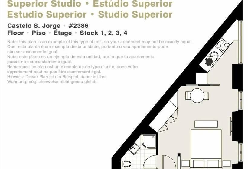 Monolocale Superiore, Lisbon Serviced Apartments   Castelo S. Jorge