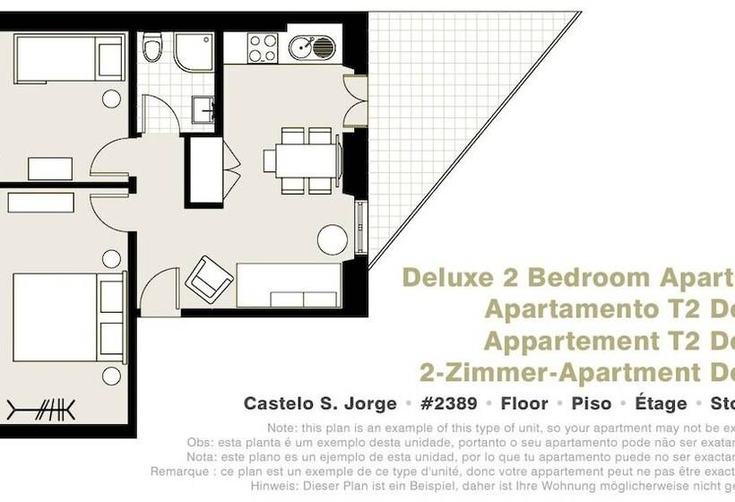 Appartamento Deluxe 2 Camere da Letto, Lisbon Serviced Apartments   Castelo S. Jorge