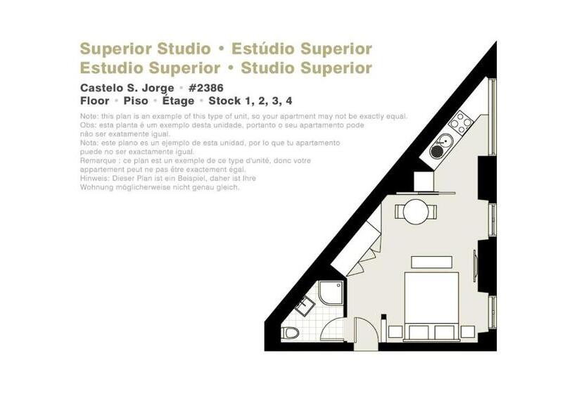 Monolocale Superiore, Lisbon Serviced Apartments   Castelo S. Jorge