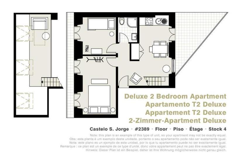 Appartamento Deluxe 2 Camere da Letto, Lisbon Serviced Apartments   Castelo S. Jorge