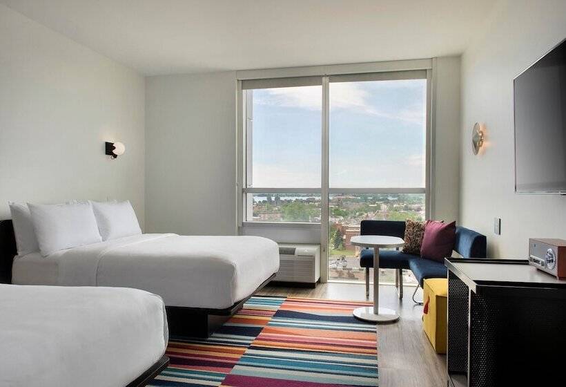 غرفه قياسيه سريرين مزدوجين, Aloft Buffalo Downtown