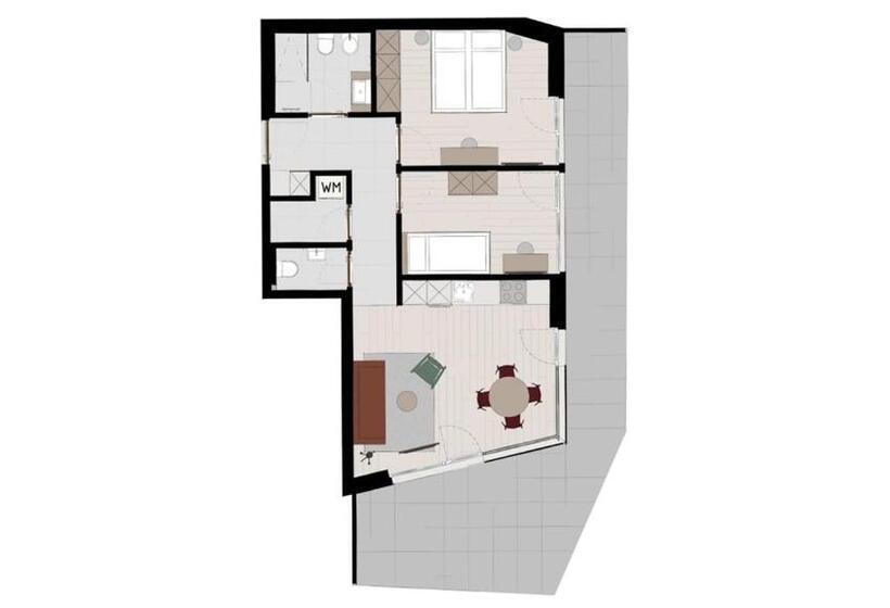 带2个卧室的公寓, Astor Apartments