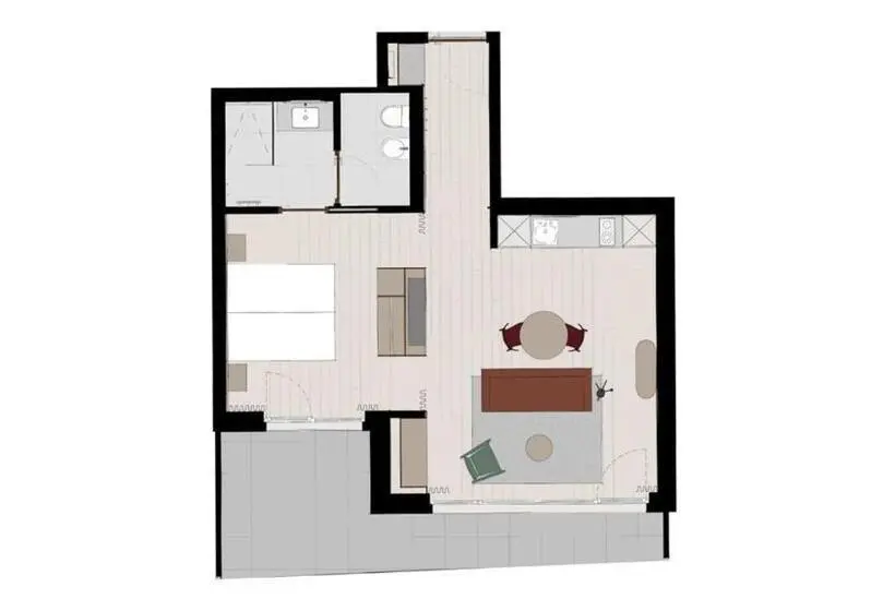 Deluxe-huoneisto 1 Makuuhuone, Astor Apartments