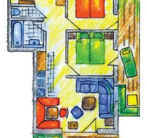 １ベッドルームアパートメント, Apartmenthaus Florian