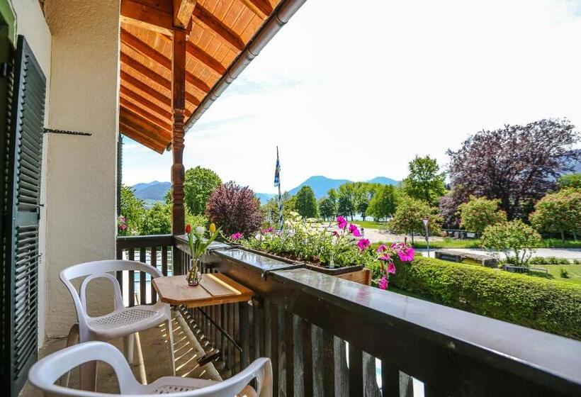 غرفة قياسية فردية مزودة بشُرفة, Pension Bergsee