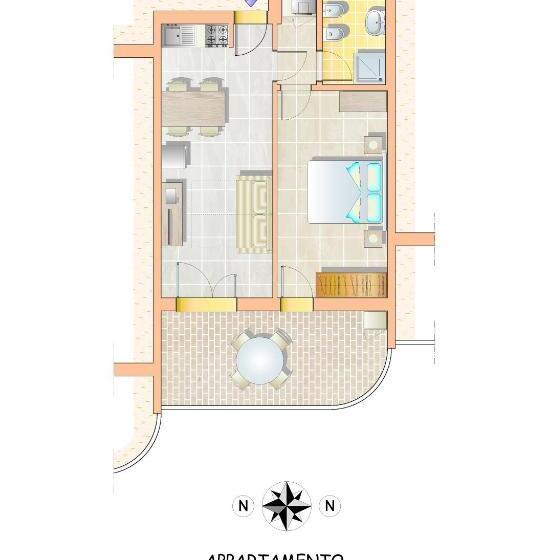 带1个卧室的公寓, Residence Serenissima