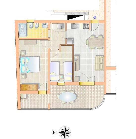 Апартаменты 2 Спальни, Residence Serenissima