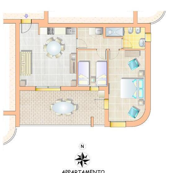 Апартаменты Deluxe 2 Спальни, Residence Serenissima