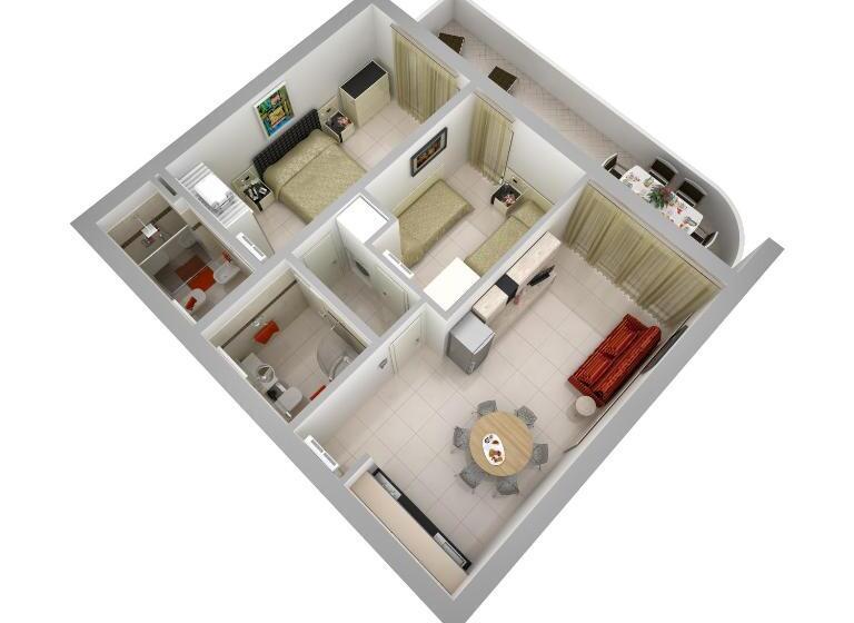 带海景及2个卧室的复式公寓, Residence Serenissima