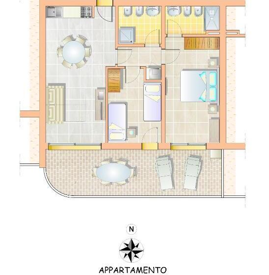 Апартаменты Deluxe 2 Спальни Вид на Море, Residence Serenissima