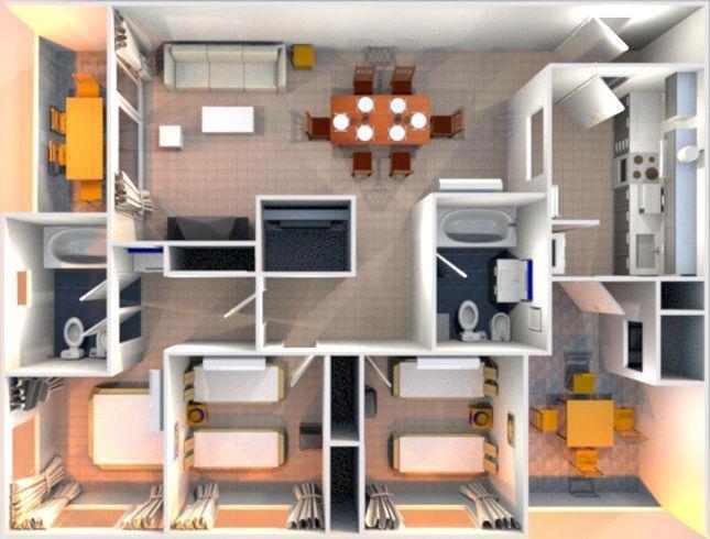 带3个卧室的公寓, Cariló Sul Mare