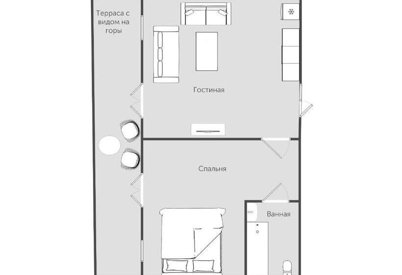 ویلای 1 خوابه, Apart Hotel Apple Cat Montenegro Ko Bijela