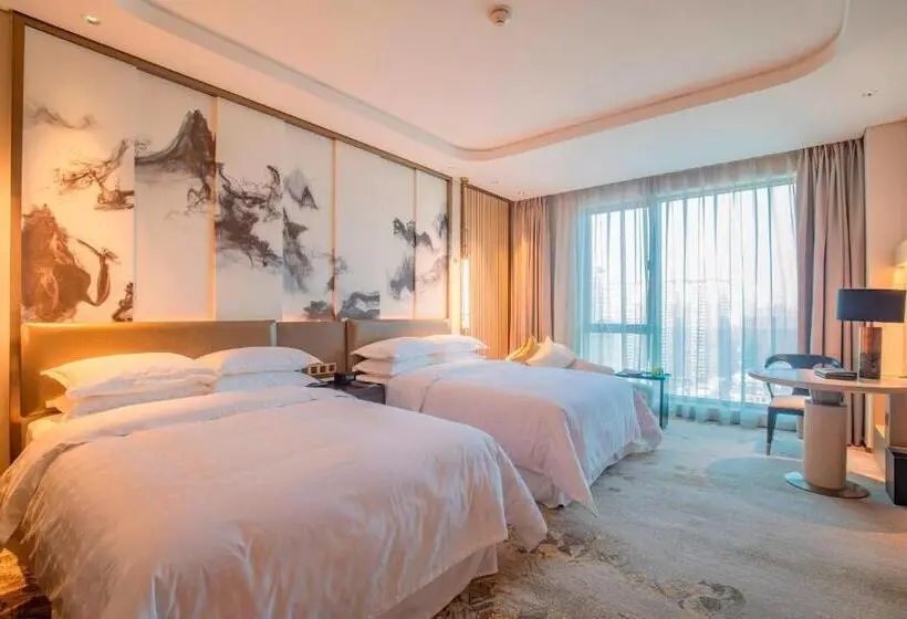 キングサイズベッドのデラックスルーム, Sheraton Yunfu Xinxing