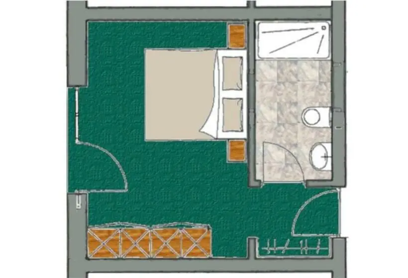 シングルデラックスルーム, Villa Laurus
