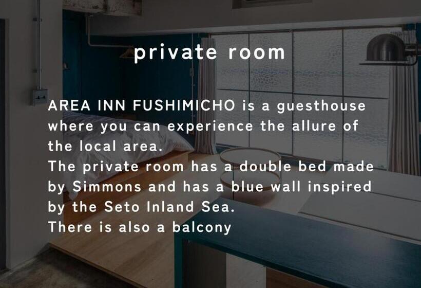 标准间带阳台, Area Inn Fushimicho Fukuyama Castle Side