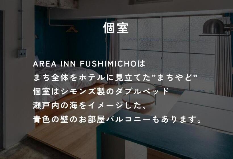 标准间带阳台, Area Inn Fushimicho Fukuyama Castle Side