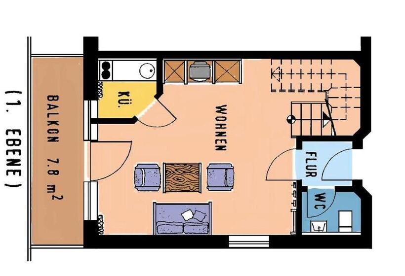 ２ベッドルームアパートメント, Appartementhaus Josef