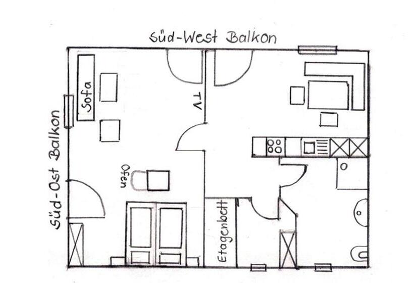 Апартаменты 2 Спальни, Ferienwohnungen Wanderparadies Bauernhof