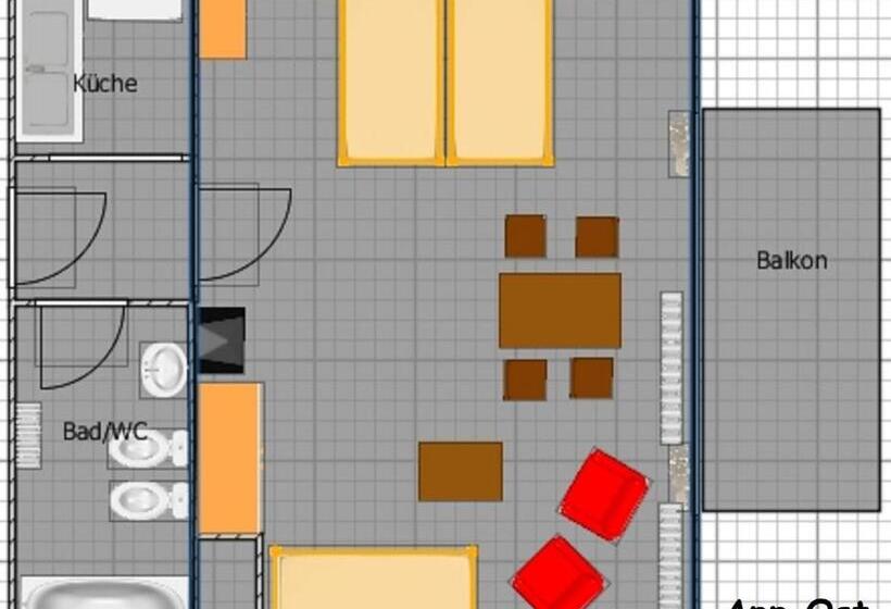 דירה בת חדר שינה 1 עם מרפסת, Landhaus Gruden Sommerberg