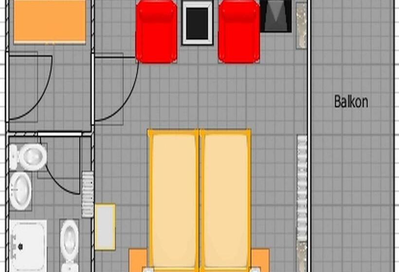 חדר סטנדרט עם מרפסת, Landhaus Gruden Sommerberg