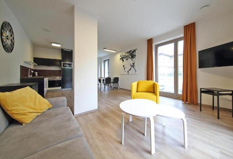 شقة غرفة واحدة مزودة بتراس, Apartmány Terasy Café