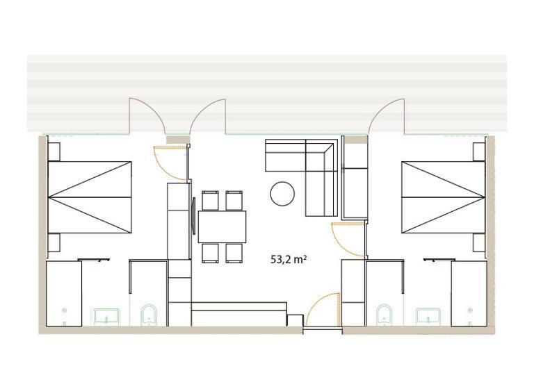1ベッドルームアパートメント, Apart6580