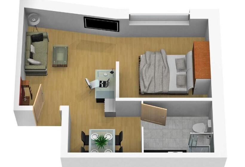 침실 1개 아파트, Aparthotel Backstage