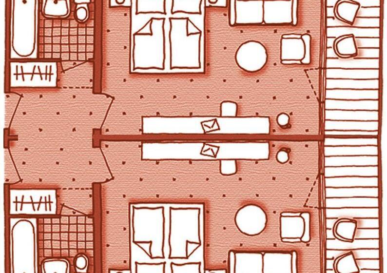 패밀리 룸 가든 전망, Familotel Amiamo