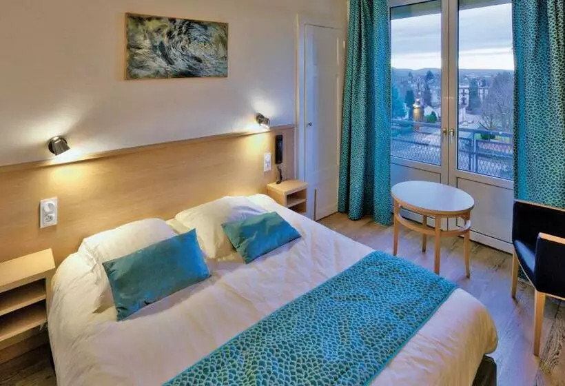 اتاق استاندارد با چشمانداز باغ, Logis Hotel Restaurant Spa Beau Site