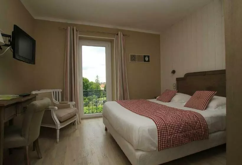 اتاق استاندارد با چشمانداز باغ, Logis Hotel Restaurant Spa Beau Site